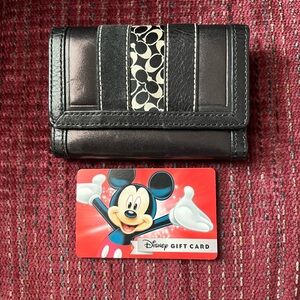 Coach Black and Cream Wallet